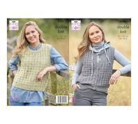 King Cole Homespun Prism DK Knitting Pattern - 6100 Ladies Tank & Waistcoat