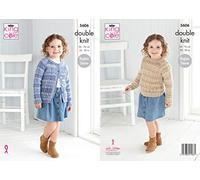 King Cole Island Beaches DK Knitting Pattern 5606 - Cardigans, Sweaters Pattern - 22-30 Inches