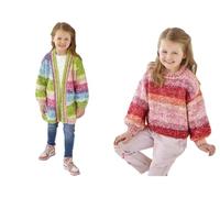 King Cole Kids Knitting Pattern Girls Chunky Long Jacket & Sweater (6198)