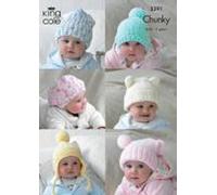 King Cole Knitting Pattern 3391 : Baby/Child's Hats (Birth to 5 years)
