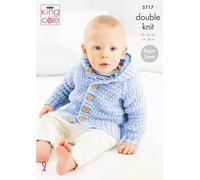 King Cole Knitting Pattern 5717 Baby's Coats Cardigans in Big Value DK Twist, Mixed
