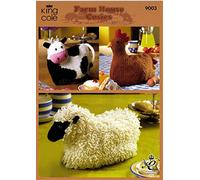 King Cole Knitting Pattern 9003 : Cow, Hen & Sheep Tea Cosies in Merino Blend DK