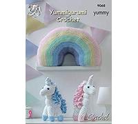 King Cole Knitting pattern 9068 Crochet Unicorn & Cushion