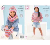 King Cole Knitting Pattern Child’s Sweater & Accessories Easy Knit (6250)
