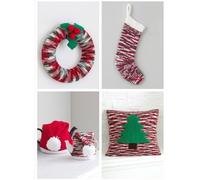 King Cole Knitting Pattern Christmas Wreath, Stocking, Tea Cosy & Cushion Cover - Double Knit 5378