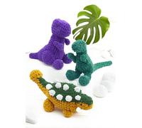 King Cole Knitting Pattern, Dinosaurs in King Cole Warm & Toastie (9222)