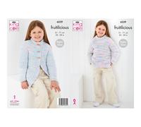 King Cole Knitting Pattern Girls Jacket and Sweater in Fruitilicious 6239