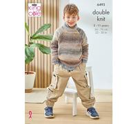 King Cole Knitting Pattern, Junior Cottagespun DK Garments (6493)