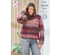 King Cole Knitting Pattern, Ladies Cottagespun DK Garments (6494)