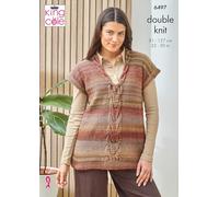 King Cole Knitting Pattern, Ladies Cottagespun DK Garments (6497)