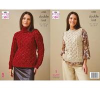 King Cole Knitting Pattern Ladies Sweater & Tank Top Double Knit (6284)