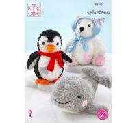 King Cole Knitting Pattern Polar Creatures Penguin Polar Bear Whale Toys (9210)