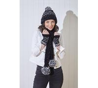 King Cole Knitting Pattern Truffle Glitz Winter Accessories Hats Snoods Hand Warmers & Scarves (6056)