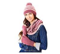 King Cole Ladies Aran Knitting Pattern Easy Knit Accessories Mittens Cowl & Hat (5970)