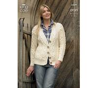 King Cole Ladies Cardigan & Gilet Aran Knitting Pattern 3509