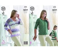 King Cole Ladies Cardigan & Sweater Opium Knitting Pattern 4470