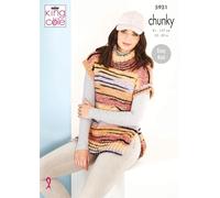 King Cole Ladies Chunky Knitting Pattern Easy Knit Cowl or V Neck Tank Top (5931)