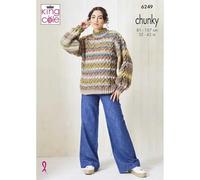 King Cole Ladies Chunky Knitting Pattern Womens Sweater Cowl Hat & Hand Warmers (6249)