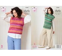 King Cole Ladies Chunky Knitting Pattern Womens Sweater & Tunic (6245)