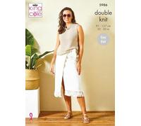 King Cole Ladies DK Knitting Pattern Easy Knit Sleeveless or Short Sleeve Top (5986)