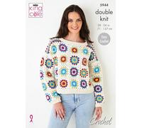 King Cole Ladies Double Knit Crochet Pattern Easy Jumper & Capped Sleeve Top (5944), Multicolor, 28'' - 54''