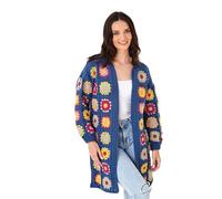 King Cole Ladies Double Knit Crochet Pattern Easy Long or Cropped Cardigan (5943), Multi, 28'' - 54''