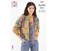 King Cole Ladies Double Knit Crochet Pattern Granny Square Cardigan & Jumper (6258)