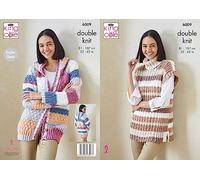 King Cole Ladies Double Knit DK Knitting Pattern Hoodie & Polo Neck Pullover (6009)