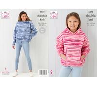 King Cole Ladies & Girls Double Knitting Pattern Sweater & Hoodie (6078)