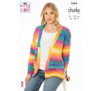 King Cole Ladies Knitting Pattern (6404) in Riot Chunky - Cardigans in Riot Chunky