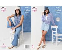 King Cole Ladies Knitting Pattern Double Knit Womens Cardigan & Waistcoat (6355)