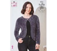 King Cole Ladies Knitting Pattern Truffle Glitz Womans Tunic Jumper & Cardigan (6051)