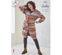 King Cole Ladies Knitting Pattern Womans Chunky Jacket & Waistcoat (6201)