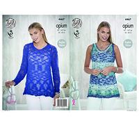 King Cole Ladies Sweater & Top Opium Knitting Pattern 4467