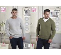 King Cole Majestic DK Knitting Pattern 5228 - Easy Sweaters Pattern - 34-52 Inches