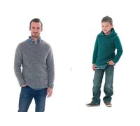 King Cole Mens & Boys Sweater & Hoodie Big Value Knitting Pattern 4087 Chunky