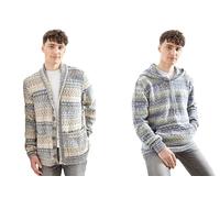 King Cole Mens Double Knit DK Knitting Pattern Hoodie & Cardigan (5808), Multi, 38' - 52'