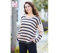 King Cole Pattern (6455) Knitted in Eternity DK - Sweater and Top Knitted in King Cole Eternity DK