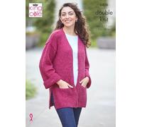 King Cole Pattern (6456) Knitted in Eternity DK - Sweater and Cardigan Knitted in King Cole Eternity DK