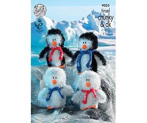 King Cole Penguin Family Toys Knitting Pattern 9025 Chunky by King Cole