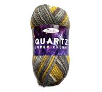 King Cole Quartz Super Chunky 100g Self Striping Knitting Yarn (Amber 4465)