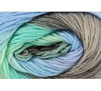 King Cole Riot DK Crochet Yarn, Acrylic Wool Blend Double Knitting Wool for Wraps, Shawls, Snoods - 100g Ball - Sea Breeze (3349) - Single (1 Ball)