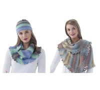King Cole Riot DK Knitting Pattern 5400 - Shawls, Scarves, Headwear Pattern - One Size
