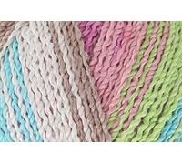 King Cole Summer 4 Ply Crochet Yarn, Bamboo Cotton Mix Craft Knitting Wool for Shawls, Wraps, Socks, & Slippers - 100g Ball - Fruit Punch (4565) - Single (1 Ball)