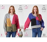 King Cole Super Chunky Knitting Pattern Ladies Cardigan & Sweater (6063)