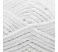 King Cole Super Chunky Yummy Chenille 100g 100% Polyester Knitting Crochet Yarn Fluffy White 4874