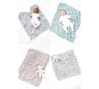 King Cole Super Yummy Knitting Pattern - 5973 Blankets (4 Designs)
