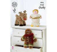 King Cole Tinsel Chunky Knitting Pattern TINSEL CHRISTMAS 9055