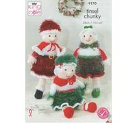 King Cole Tinsel & DK Knitting Pattern - 9170 Mrs Santa Claus