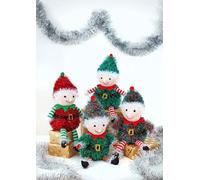 King Cole Tinsel & DK Knitting Pattern for Easy Knit Playful Elf Elves Christmas Toy (9164), Multi, One Size